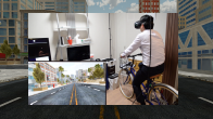 NTTドコモ共同VR内自転車走行